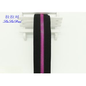 Auto Locking Slider Two Way Open Ended Zip , Novelty 2 Way Separating Zipper