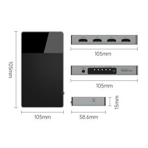 Black Grey Hdmi 4k Switch Splitter 3 In 1 Out HDMI Switch Remote Support 3D 4K