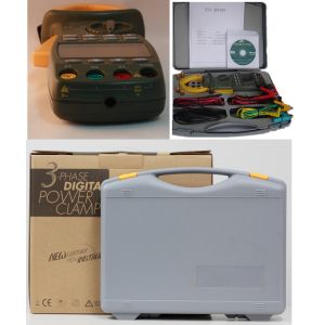 3 Phase 4 Wire Digital Clamp Meters with Double Display Two Parameters