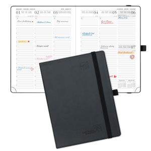 FSC Certified Custom Academic Planner 2024 Vertical Hourly Layout