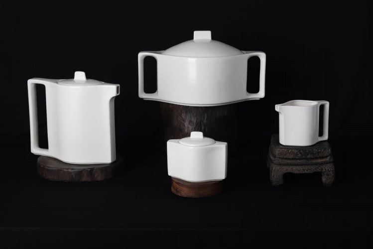 new bone china - tea set /tea pot/sugar pot/creamer/tureen white glaze for daily used ceramics