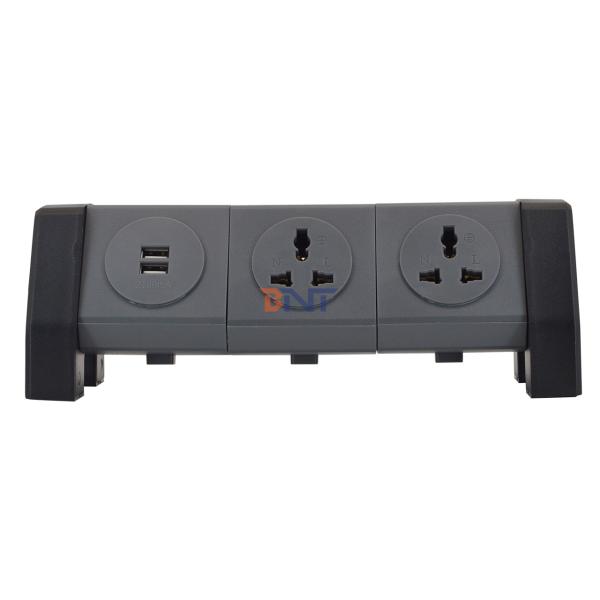 Quality OEM/ODM Universal Power Extension Cord Tower Socket with 2 USB charging socket Surge Protector for Desk for sale