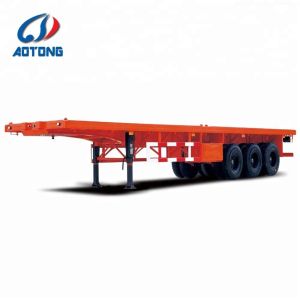 11.00R20 2 Axle 20ft Container Chassis 3 Axle 40ft Flat Bed Trailer with Front