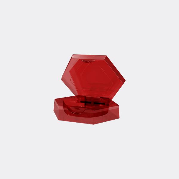 GC705 PETG Compact Solid Powder Case Red Color