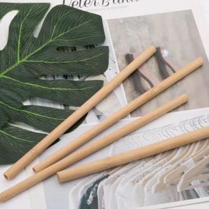 Handmade Bamboo Drinking Straw Sets Reusable with Straw Cleaning Brush
