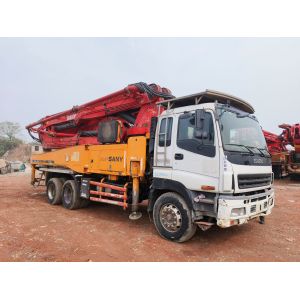 Used Sany 40-meter Concrete Pump Truck Adopts Isuzu Chassis, Which Is Economical