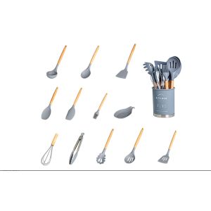 Leadfree Silicone Kitchen Set Utensils , Heatproof Silicone Turner Spatula Set