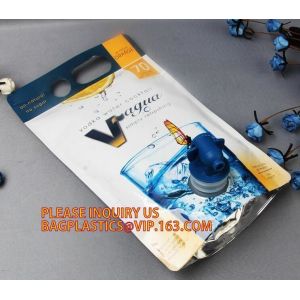 China Custom reusable 1L 2L 3L fresh juice milk spout bags with handle,Fresh 5L Dispenser Fruit Juice Bag In Box With Valve on sale