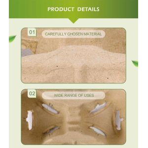 Take away 2 Cup 4 Cup paper pulp carrier Biodegradable disposable coffee paper