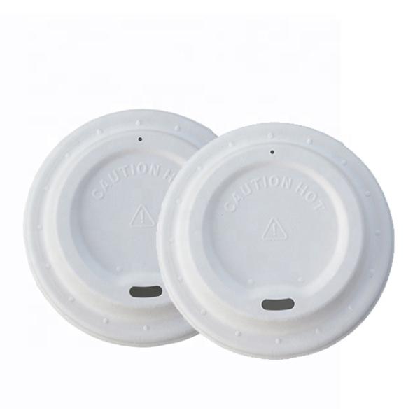 8cm Biodegradable Sugarcane Pulp Coffee Cups With Lids