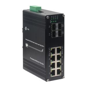 Industrial L2+ 8-Port 10/100/1000T 802.3at PoE + 4-Port 1000X SFP Managed