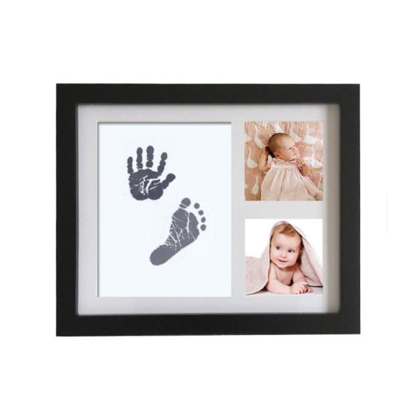Wooden Baby Hand and Footprint Photo Frame Sweet Memory Newborn Baby Ink Kit