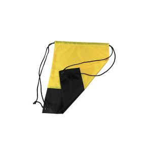 Yellow Nylon Drawstring Backpack PEVA Personalized Cinch Bags