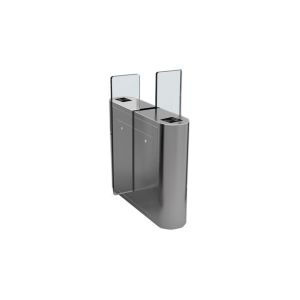Security Office Building Access Control Turnstiles Full Height Acrylic Wing