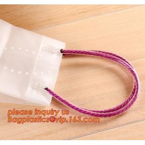 Pvc handle bag for shopping, cosmetic packaging handle zipper top pouch printed