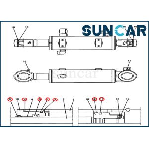 YJ01V00009R300 Dozer Blade Cylinder Replacement Service Kit For CX47 Case Seal