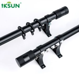 China Manufacturer  Aluminum Alloy Roman Rod Custom Material Window Curtain Poles  For Windows on sale