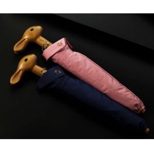 Carved umbrella with black walnut and beech handle wood handle curved handle