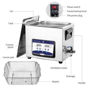 2.85 Gallon Ultrasonic Cleaning Mchine For Removing Welding Spot With 200w