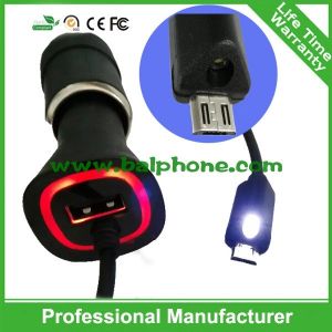 car charger with retractable cable for Andriod/V8