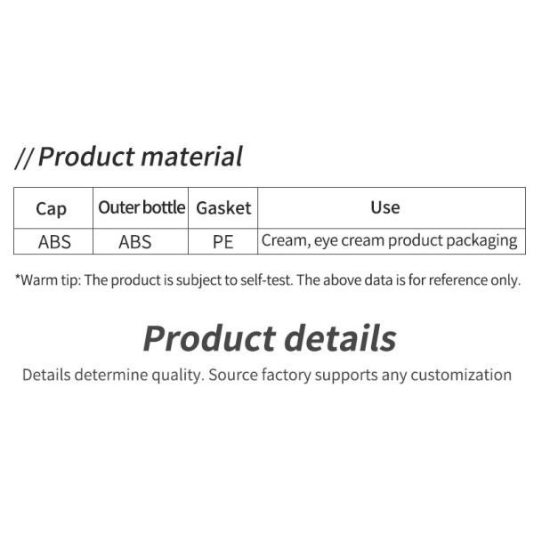 50g Skin Care Cream Jar Sphere Shape Cosmetic Plastic Jars Customized For Packaging