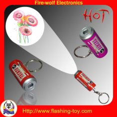 Wholesale Multifunctional LED torch light Logo Projector Keychain with replaceable CX927 battery from china suppliers