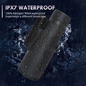 12X56 HD Monocular Telescope with Phone Holder for Stargazing, Bird Watching