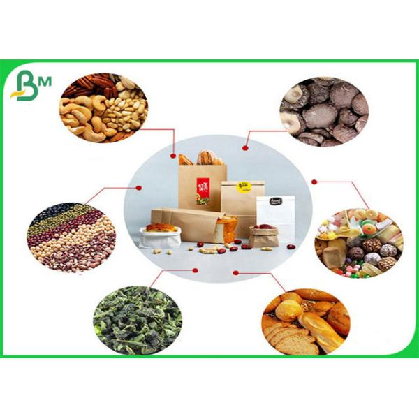 PE Coated Food Packing Paper / PE Coated Brown Kraft Paper With FDA certification