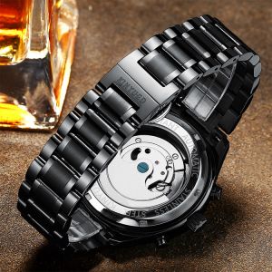 Automatic Wind Mechanical Wrist Watch No Battery Buckle Clasp