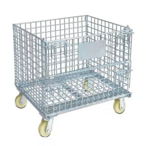 OEM ODM Metal Collapsible Wire Mesh Containers Zinc Plated