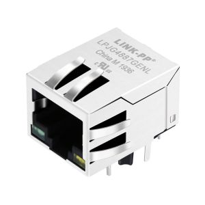 China 8P10C Magnetic RJ45 Jack JXKM-0004NL , LPJG4887GENL 10/100/1000Mbps Connectors on sale
