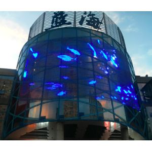 See Through Programmable Led Mesh Screen Video Wall P50 P80