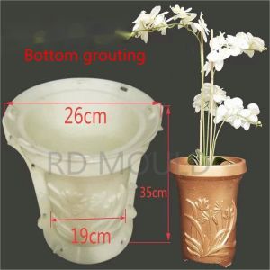 Precision Plastic Injection Molding Parts Concrete Flower Pot Molds Customized
