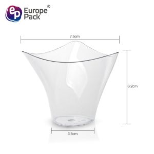 Europe pack 100ml clear ice cream container plastic pudding cup