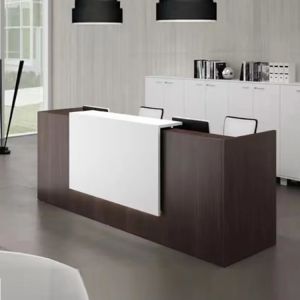 Salon Front Office Reception Desk Modern Style With Melamine Panel
