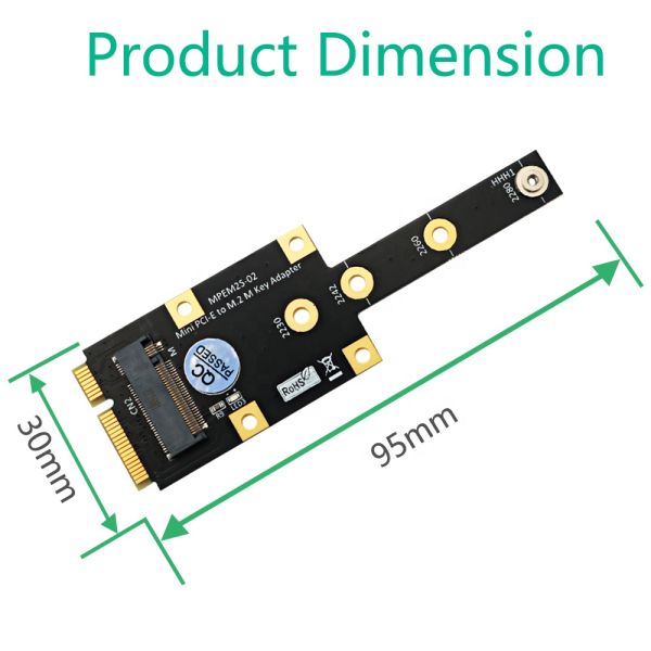 New Version M.2 NGFF NVME SSD to Mini PCI-E Adapter with High-speed Data Transmission, 100% Tested Working, and 6 Months Warranty