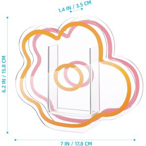 Colored Tall Clear Acrylic Flower Vases Nordic Colorful Sun Dawn Geometric Home