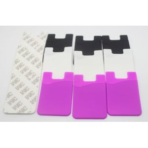 3M Sticker Silicone Smart Card Holder,Mobile Phone Silicone Wallet Card Case