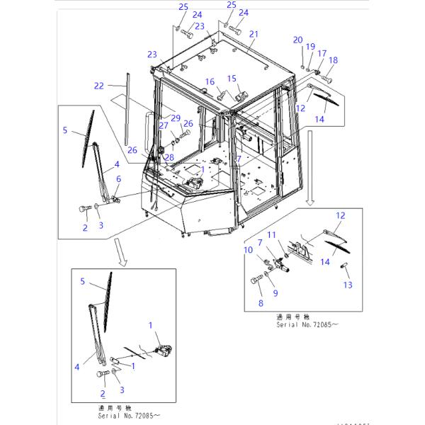 418-926-3932 418-926-3931 Wiper Motor KOMATSU Wheel Loader Spare Parts For WA150-5
