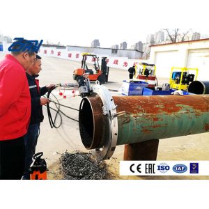 Self Centering Pipe Cutting And Beveling Machine , Split Frame Machine