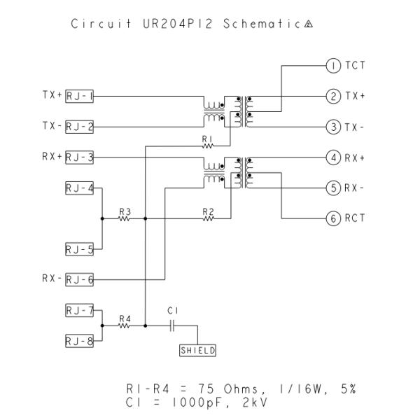 100BASE-T 1-1840026-1 RJ45 MagJack with Dual USB Rapid Delivery