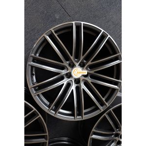 China 5x112 Aluminium Alloy Rims , Titanium Grey ET26 Rims For Porsche on sale