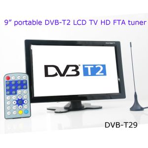 DVB-T29 9 inch portable DVB-T2 LCD TV monitor 2017 HD FTA Freenet H265 HEVC