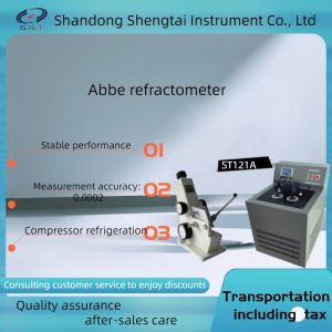 The ST121A Abbe refractometer can measure the refractive index ND at temperature