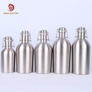 1.5L 2L Vacuum Insulated Growlers , Double Wall Swing Top Beer Growler