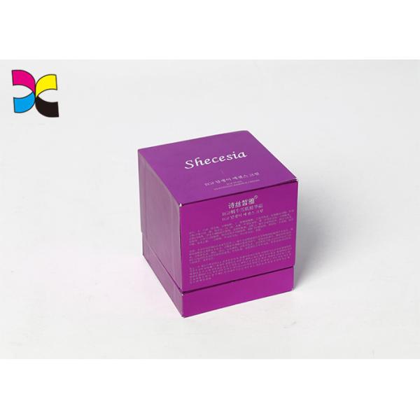 Quality Fancy Paper Custom Made Presentation Boxes Purple Luxury Silver Foil Printing for sale