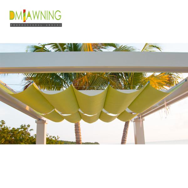 Outdoor Manual Sliding Wave Canopy Sunshade Sail Shade UV Protection Shading Car Parking Carports Hdpe/sunshade Sail/acr