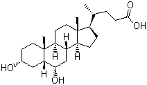 CAS # 83-49-8, Hyodeoxycholic acid, 3alpha,6alpha-Dihydroxy-5beta-cholan-24-oic acid