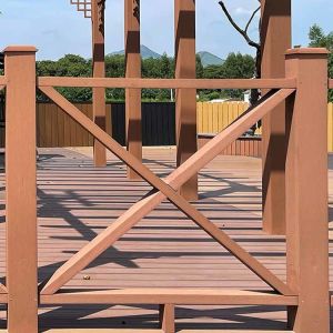 Fire Retardant WPC Hand Railing Wood Plastic Composite WPC Handrail