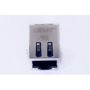 Wholesale Shielded Tab Down Magnetic RJ45 Jack PoE 1X1 With EMI Finger 0813-1X1T-57 from china suppliers